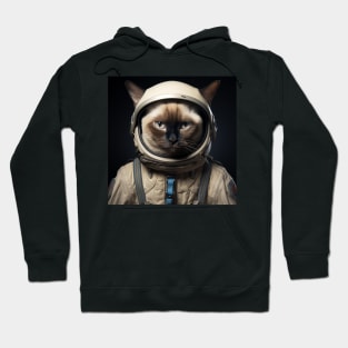 Astronaut Cat in Space - Siamese Hoodie